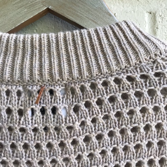 MISA Los Angeles Ramsey Oatmeal Open Knit Sweater - Picture 7 of 8